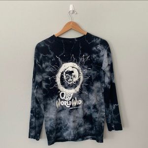 obey world wide blue tie-dye new long sleeve